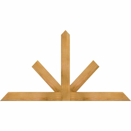 Ekena Millwork Saratoga Rough Sawn Timber Gable Bracket, Western Red Cedar, 60"W x 32"H x 2"D x 4"F, 13/12 Pitch GBW060X32X0204SAR00RWR